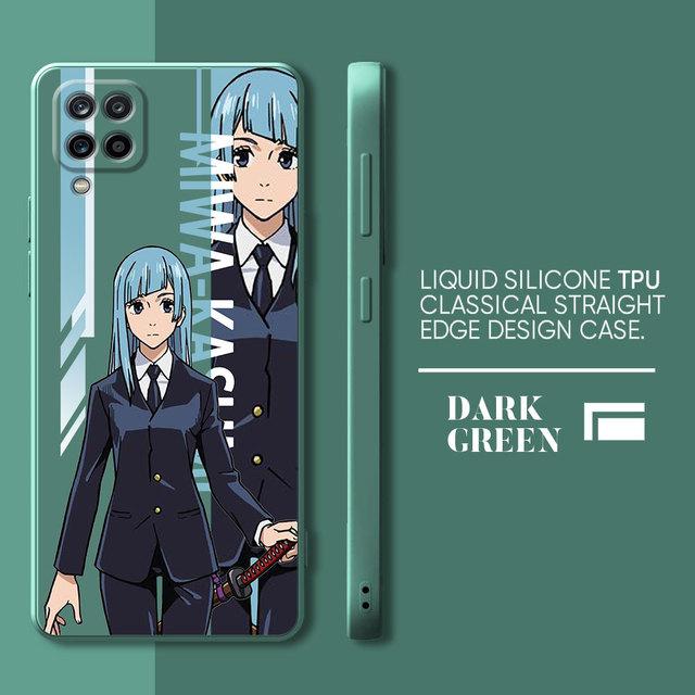 Luxury Case For Samsung Galaxy A21s A71 A50 A01 A31 A03s A11 A02 A51 A70 M02s Anime Jujutsu Kaisen Tpu Square Liquid Cover