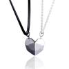 Good Simple Quality Couple Pendant Necklace Electrocardiogram,Magnetic Heart,Pendant Splicing Necklace Valentine's Day Gift