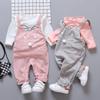 Spring 2019 Cartoon Sling Two-Piece Children's Suit for Ages 0-4