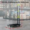 Hand Truck Foldable Metal Transport Cart with Wheels Adjustable Handle 49 x 35 x 102 cm Green