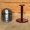 Шлем крестоносца Средневековый шлем рыцаря с подставкой LARP Косплей Хэллоуин Костюм Лучший подарок Хэллоуин Подарок на День отца