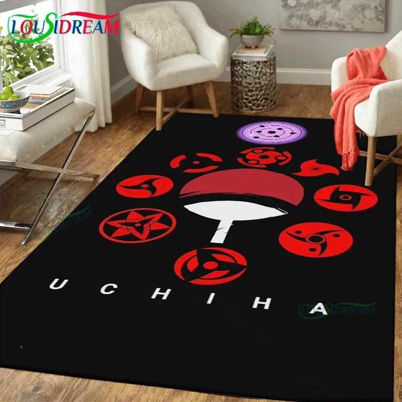 Anime Sharingan Carpet Rug Large Soft Flannel Floor Mat for Bedroom Living Room Decor Lightweight Blanket for Adults Kids Gift