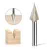 30 Degree V Type Slotting Cutter Router Bit CNC Solid Carbide Woodworking Milling Cutter Carving Grooving Tools 6mm 6.35mm Shank