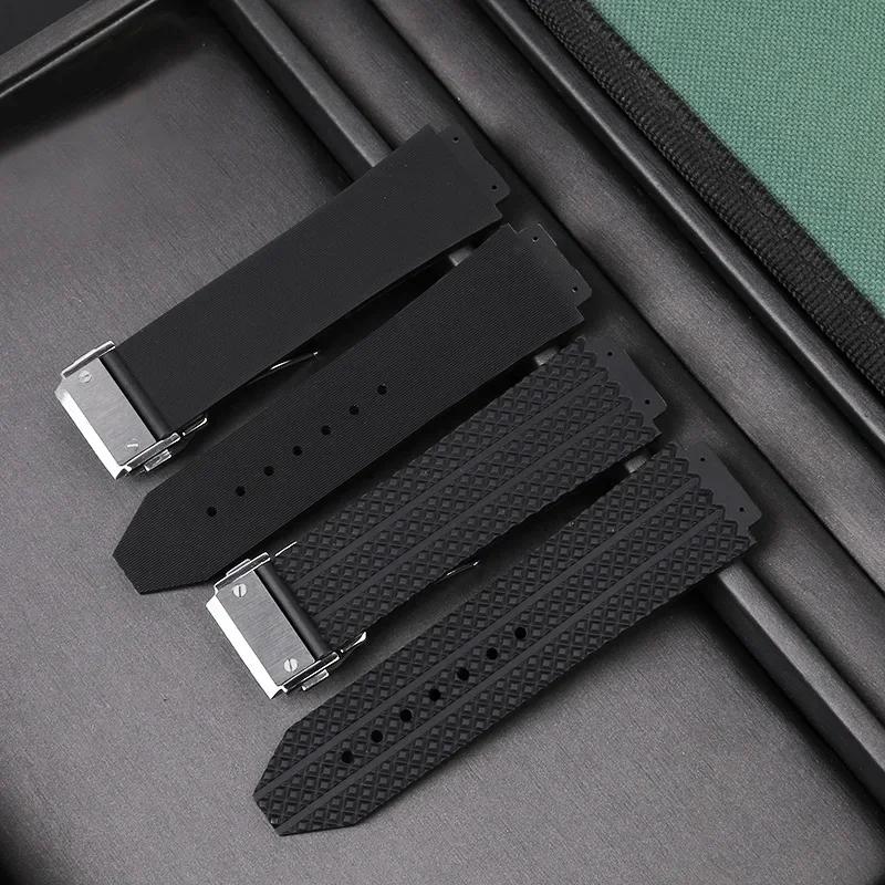 Ремешок для часов HUBLOT BIG BANG Силиконовый Водонепроницаемый Мужской ремешок для часов Браслет Аксессуары Резиновая цепочка для часов 26*19 мм