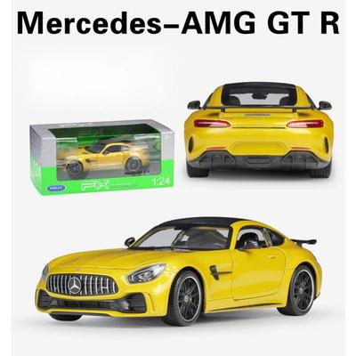 1/24 масштаб WELLY модель автомобиля литой гоночный автомобиль Mercedes-Benz AMG GT R спортивный автомобиль металлическая игрушечная машина для детей подарочная коллекция игрушек