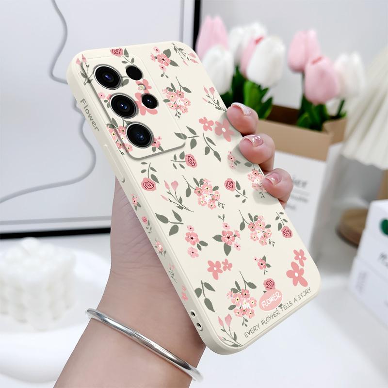 Чехол для телефона с цветочным ароматом для Samsung Galaxy S25 FE S24 S23 S22 S21 S20 Ultra Plus Note 20 Ultra 10 Plus
