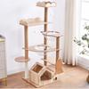 Multi-layer Scratching Posts Modern Cat Tree Tower Multi-layer Cats Climbing Frame Cat Condo Cats Toys Large Wooden Tree House