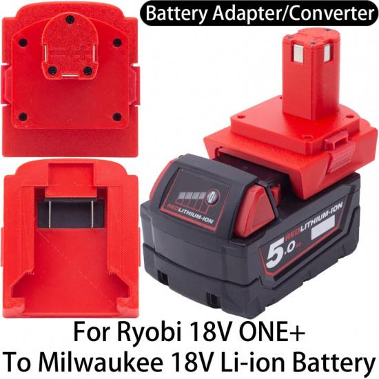 Battery Adapter for Ryobi 18V ONE+ Li-ion tools to Milwaukee 18V Li-ion Battery Adapter Converter Power Tool Accessory