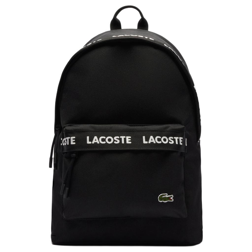 Lacoste Neocroc Рюкзак с логотипом-буквой, застежкой-молнией, из полиэстера, унисекс, черный NU4685NZ-N37