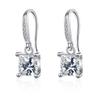 New Women Earring Pendant 925 Silver Four Claw Moissanite Micro -Inlaid Zircon A Pair Piercing Hoops Earrings Jewelry Gift