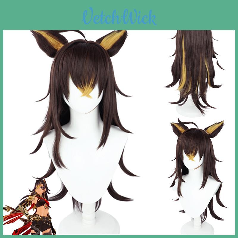 Genshin Impact Dehya Heat-resistant Synthetic Silk Fiber Adult Wig