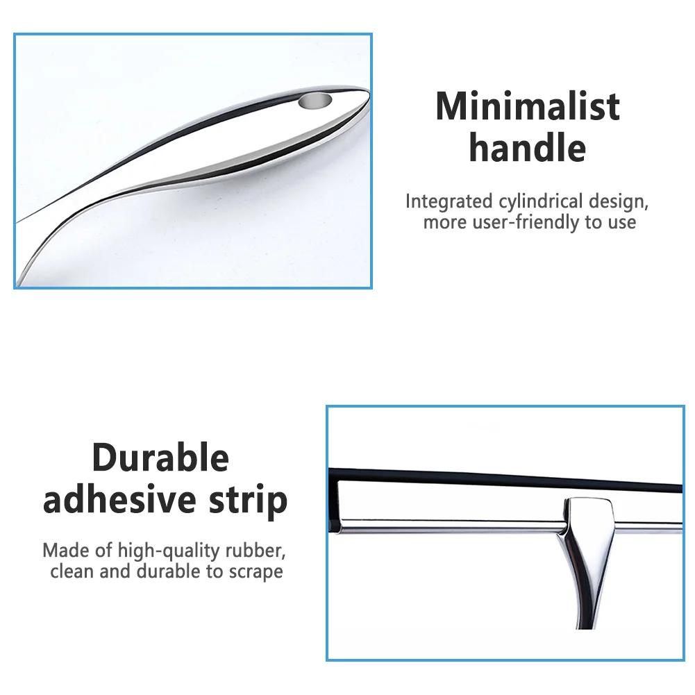 Нержавеющая сталь скребок для душа с крючками для дверей душевой кабины стеклоочиститель для окон и зеркал в ванной комнате бытовой инструмент для уборки