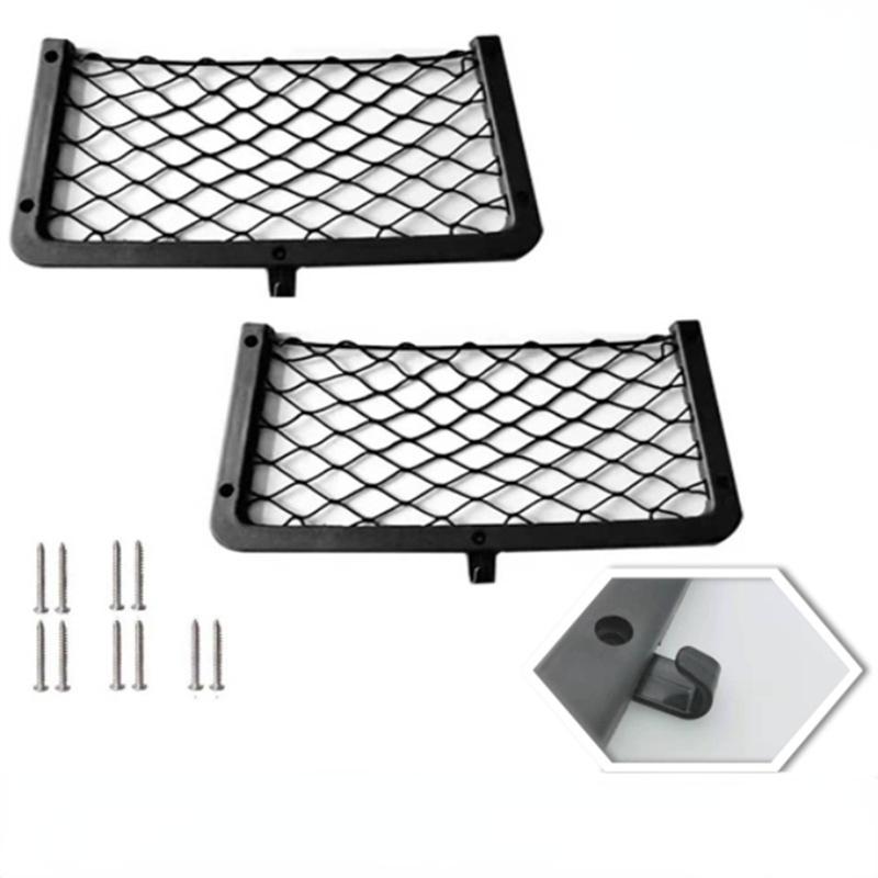 Автомобильная сетчатая сумка с винтами для надежной фиксации в автофургоне, дома, в морском автобусе, боковая пластиковая рама с эластичной сетчатой сумкой для хранения