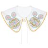 Women Colorful Embroidered Beaded Fake Collar Detachable Blouses Top Collar Elegant Lace-Up Shawl Wrap Clothes Accessory