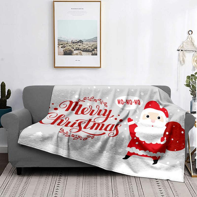 Home Decoration Plush Throw Sofa Blanket Bedspread Bed Fluffy Soft Blankets Decor Plaid Modern Halloween Merry Christmas Winter