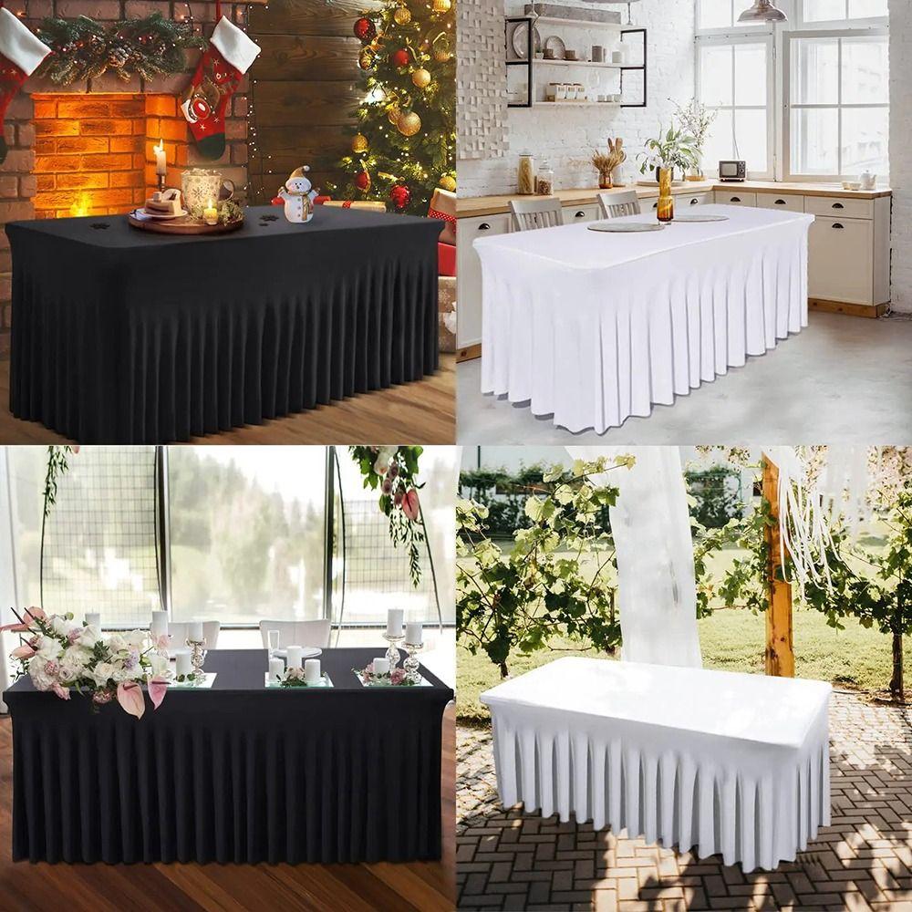 Spandex Stretch Tablecloth 4/6FT Table Cover New Bed Cover  Party Banquet