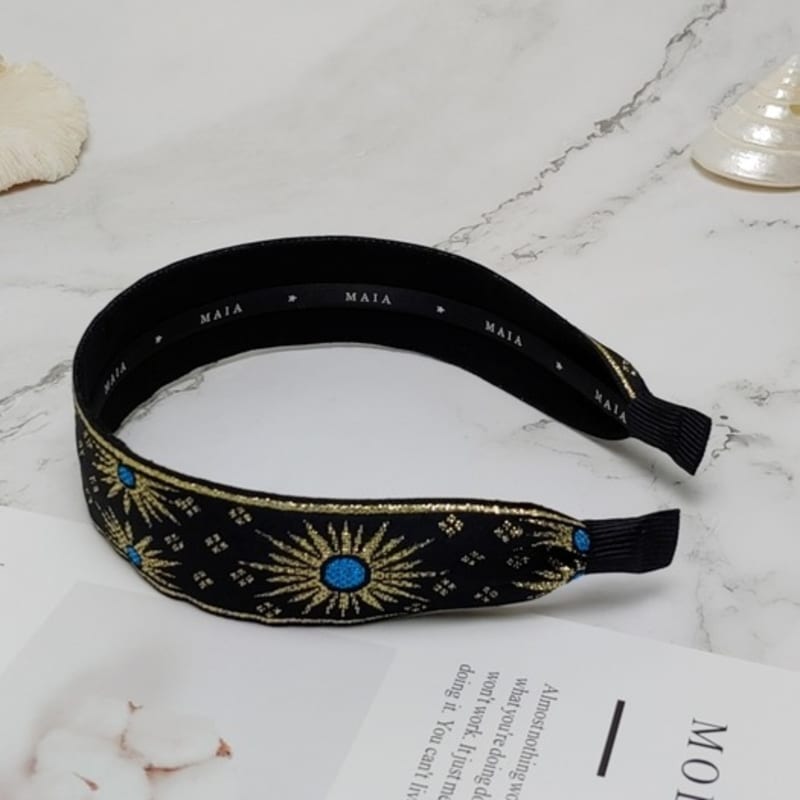 MAIA Ретро Повязка на голову с жемчугом - Золото