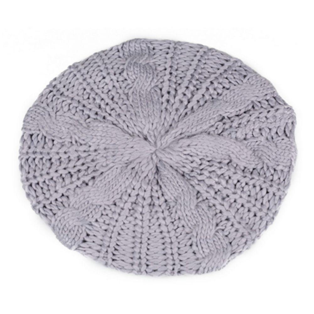 Мода Винтаж В рубчик Теплая Шапка-берет Французская Художественная Шапка Шапка Художника Вязаная Шапка