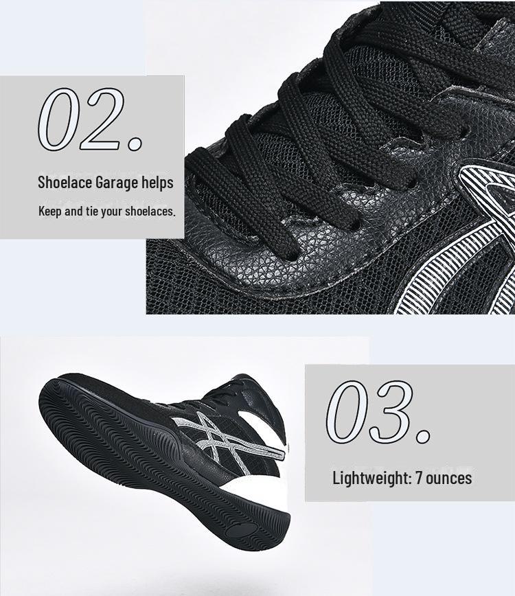 Мужская профессиональная обувь для борьбы, бокса, саньда и соревнований с высоким верхом.