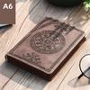 A6 Retro Style Pocket Type Mini Notebook Cute Compact Portable Hard Shell PU Leather Note Book School Supplies Office Diary