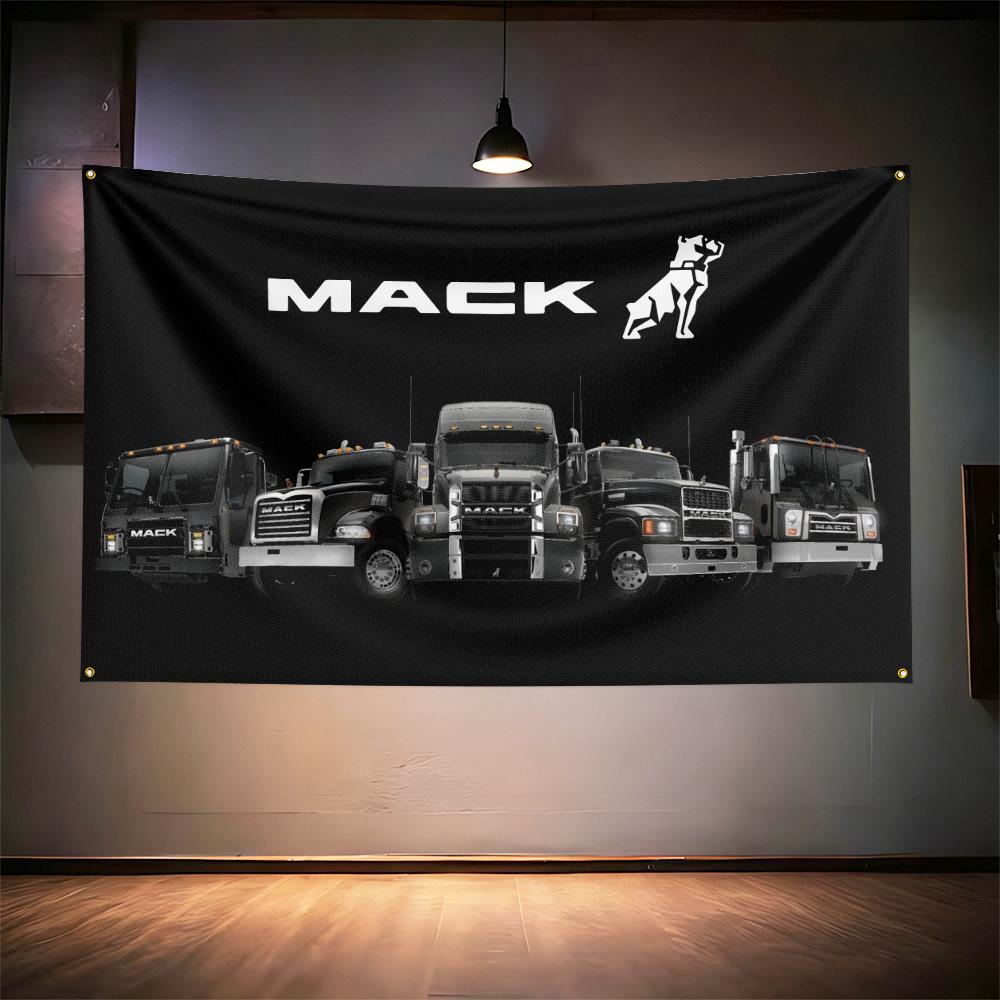 Macks Truck Fans Flag 3x5ft 90x150cm For Truck Garage Bar Wall Decor Banner