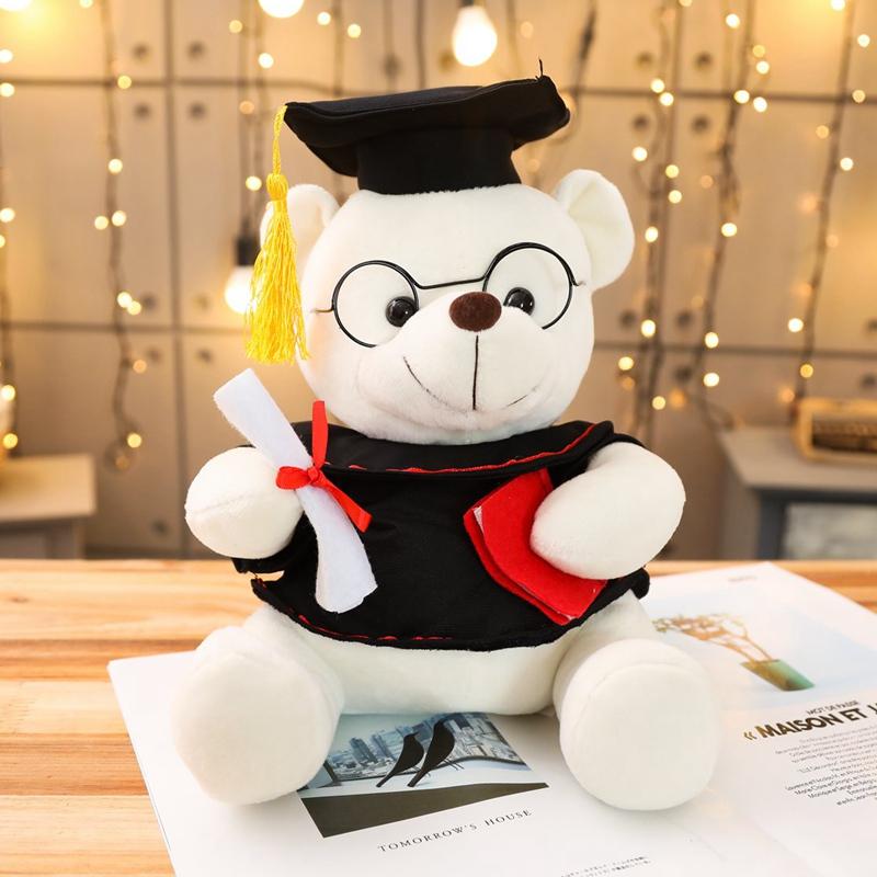 New Graduation Season Animal Plush Doll Wear Bachelor Coat Graduation Certificate Bear Capybara Plush Toy for Students Gift