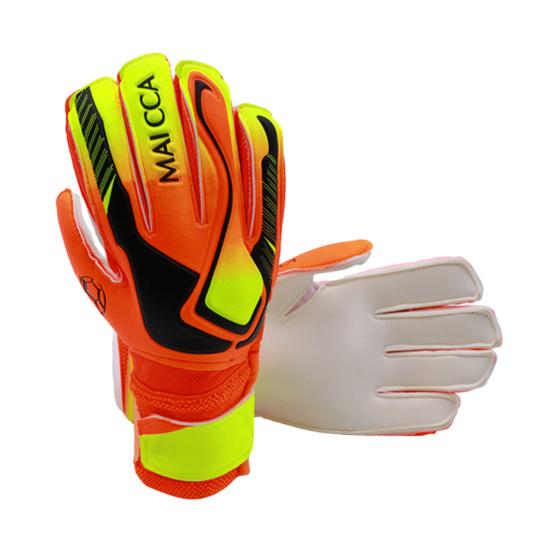 1 пара вратарских перчаток Утолщенные износостойкие противоскользящие прочные захваты на ладонях Пять пальцев Цветовое соответствие Двойные слои Защита запястий Футбол