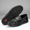 Мужские мокасины с крокодиловым узором, мужская модная обувь, новая весенняя удобная мужская обувь на плоской подошве, удобные мокасины, классическая мужская повседневная обувь из кожи
