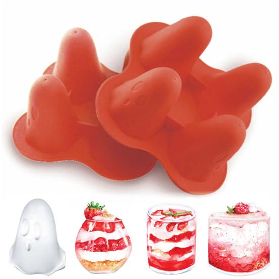 Форма для льда «Призрачная акула» Силиконовая форма для кубиков льда 3D Забавная форма Шоколадная помадка DIY Аксессуары для бара, вечеринки, напитков Набор для изготовления свечей и конфет