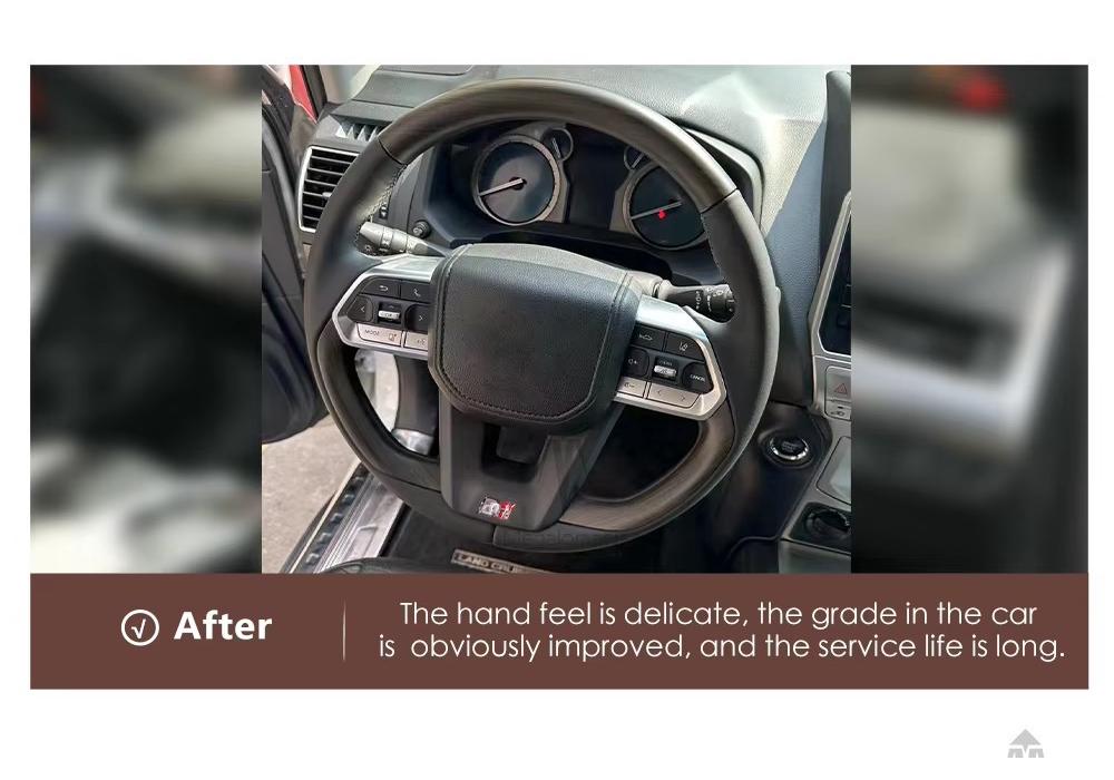 Обновление рулевого колеса из орехового дерева для Toyota Land Cruiser LC300/LC250 Prado