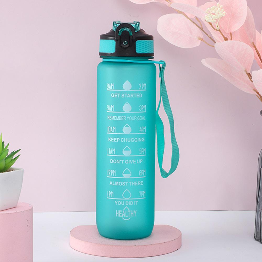 1000ml Large Capacity Plastic Portable Water Bottle Anti-Fall Outdoor Sports Cup for Women Students