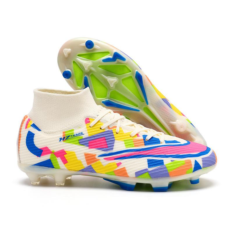 Foreign Trade New High-top Football Shoes Long Nail Football Shoes TF Broken Nail Training Shoes Football Falcon Men's