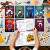 Плотная раскраска для маркеров 8 шт. Набор Хэллоуин Двусторонние отпечатки Креативные праздничные подарки Детская книга Принадлежности для рисования Детская вечеринка
