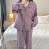 Spring and Autumn New Ladies Love Sweet Wind Pajamas Homewear Set Girls Senior Sense of Long-Sleeved Pajamas Student Pajamas Set