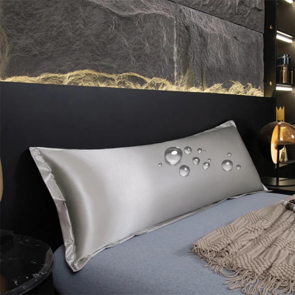 Body Satin Waterproof Pillow Cover with Envelope Closure,Long Pillow Cases,Soft and Breathable Body Pillowcase Gift for Sleepers