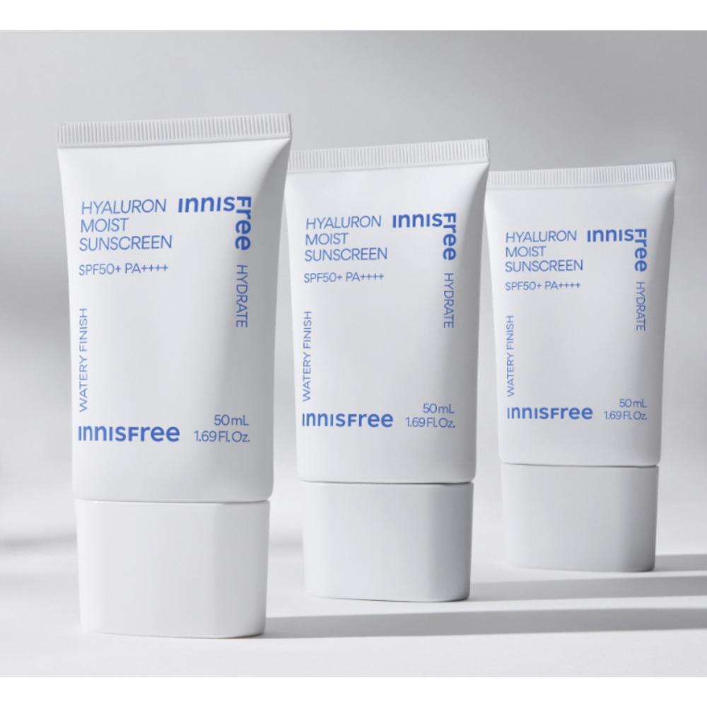 Innisfree Гиалуроновый увлажняющий солнцезащитный крем SPF50+ PA++++, 50 мл, 3 шт.