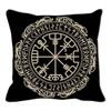 Черный Рунический Геометрический Круговой Принт Наволочка для Подушки для Дома Гостиной Дивана Декорация Полиэстер Подушка