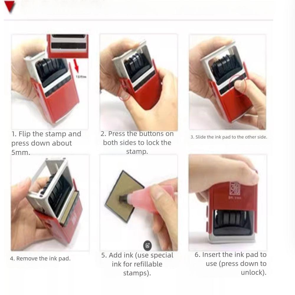Автоматические самоклеящиеся штампы с возвратом чернил Английская версия Штамп с датой Штампы с датой Скрапбукинг