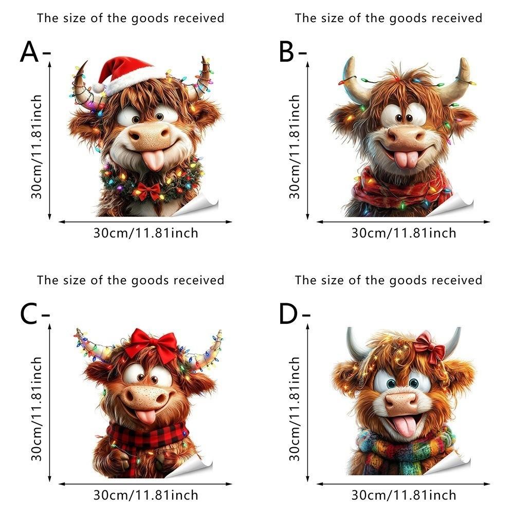 ПВХ Рождественская наклейка на окно Тема С Рождеством Электростатическая наклейка на стекло Украшение для стен