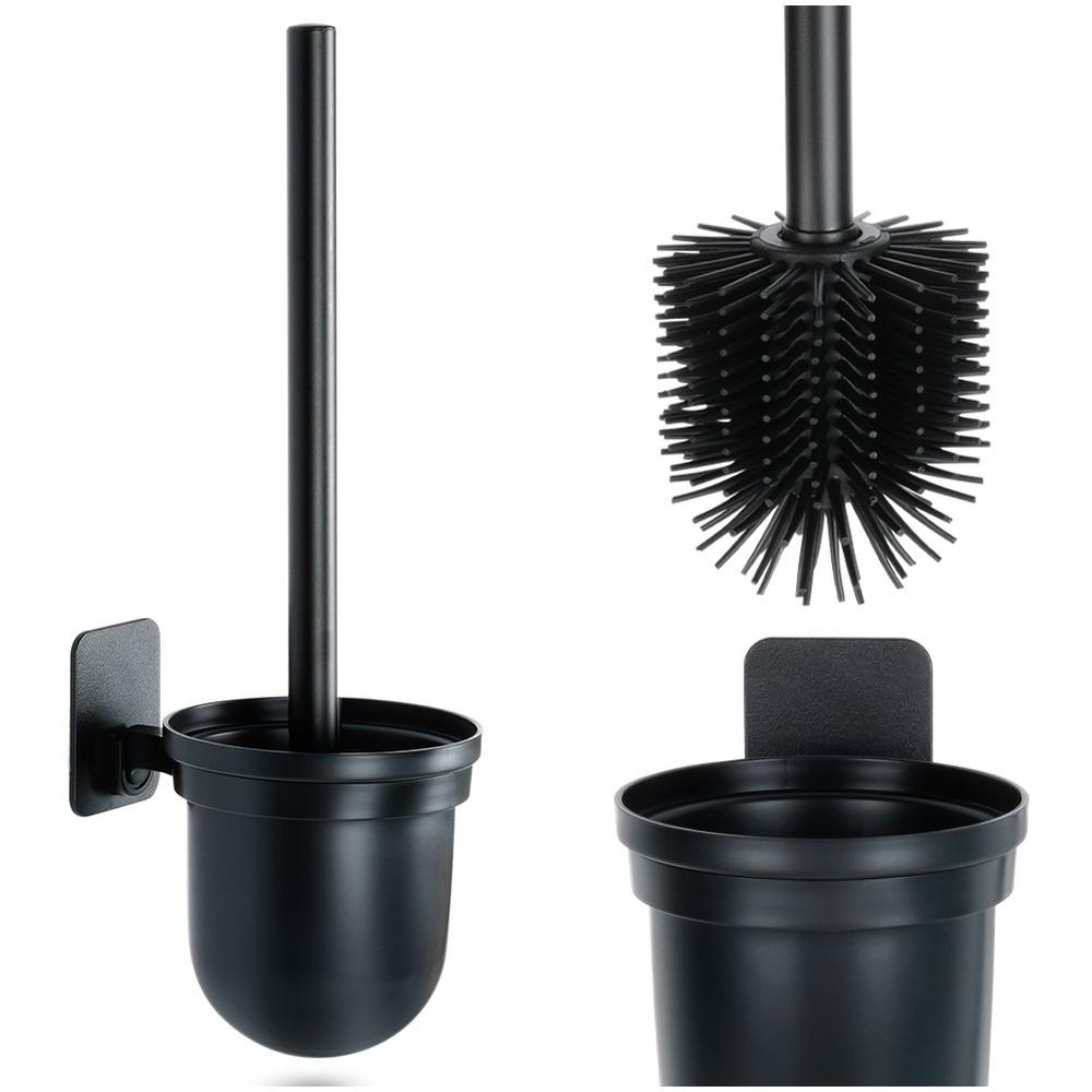 Silicone Toilet Brush, Bathroom, Wall-mounted, Hanging, Self-adhesive