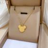 Minimalist Wind Gold Foil Mouse Furnace Real Gold Necklace Female Collarbone Chain With Jewelry