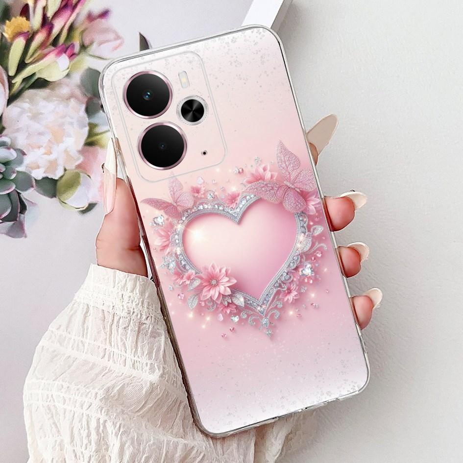 Чехол для Oppo Realme 14 14T 5G RMX5075 RMX5078 Популярный чехол-карман с рисунком сердца из мягкого силикона, противоударный, для Realme14 Realme14T 5G