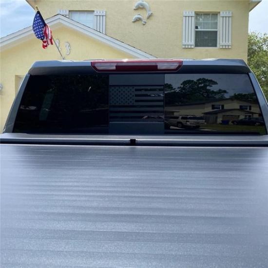 1x American Flag Rear Window Decal Sticker For - Chevy Silverado Sierra