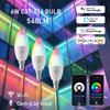 1-10 шт. Tuya WiFi Bluetooth C37 E14 Умная лампочка RGBCW 85-265V 6W Светодиодная лампа Лампочки Управление через приложение Голосовое управление Поддержка Alexa Google Home