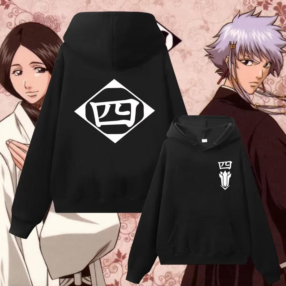Худи с принтом Bleach Косплей Хлопковый Пуловер Свитшот Мужская Женская Уличная Одежда Оверсайз Унисекс Дышащий  товар Дышащий