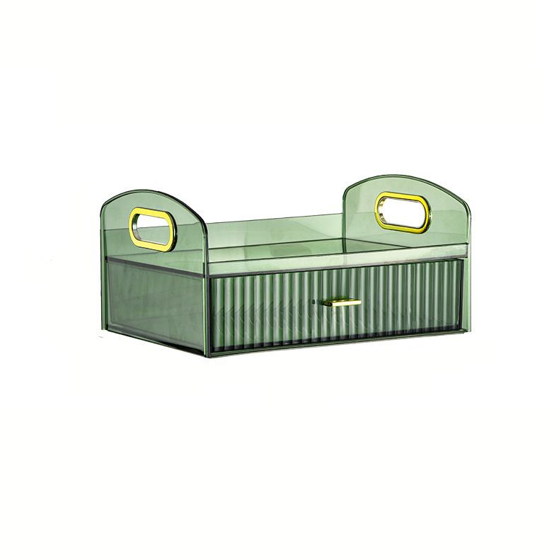 1pc Cosmetic Organiser, Transparent Skincare Organiser with Drawer, Cosmetic Display Case Perfume Lipstick Organiser