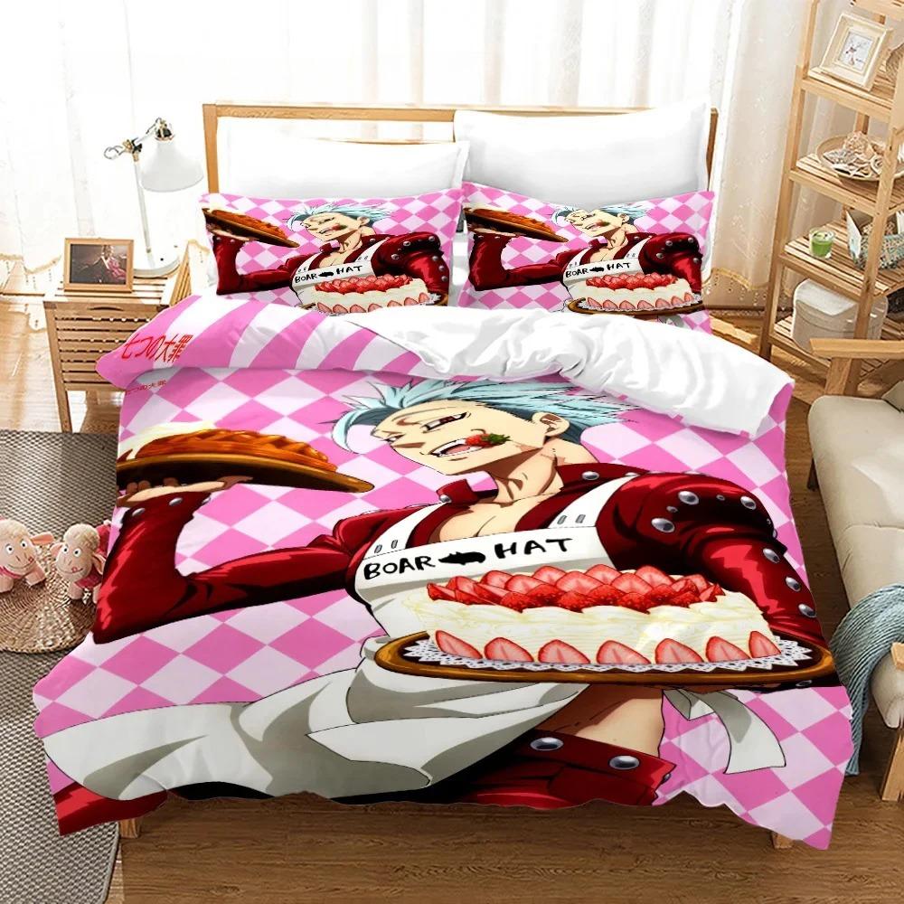 The Seven Deadly Sins Bedding Set Single Twin Full Queen King Size Anime Bed Set Aldult Boy Bedroom Duvet Cover Sets 3D Print