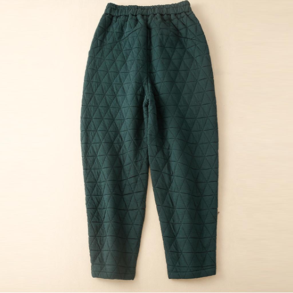 Women's Solid Color Plus-size Cotton Vintage Casual Thickened Haren Pants Pants
