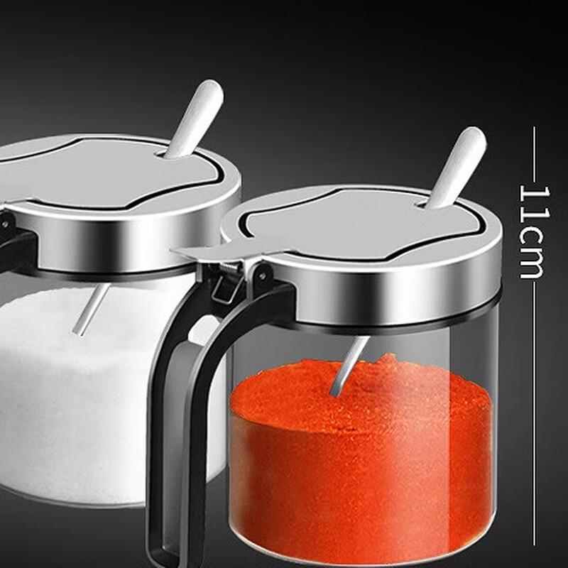 Стеклянная банка для специй Huí Huáng M 300 мл с ложкой