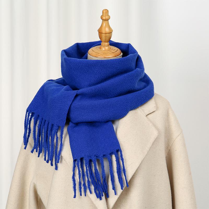 Solid Color Women Imitation Cashmere Winter Warm Scarf Shawls Thick Neckerchief Foulard Echarpe Wrap Designer Unisex Pashmina